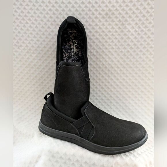 Women's Black Clarks Cloudsteppers  Breeze Bali Slip-On Shoes Size 6 1/2M - Picture 1 of 10